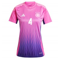 Nemecko Jonathan Tah #4 Vonkajší Ženy futbalový dres ME 2024 Krátky Rukáv